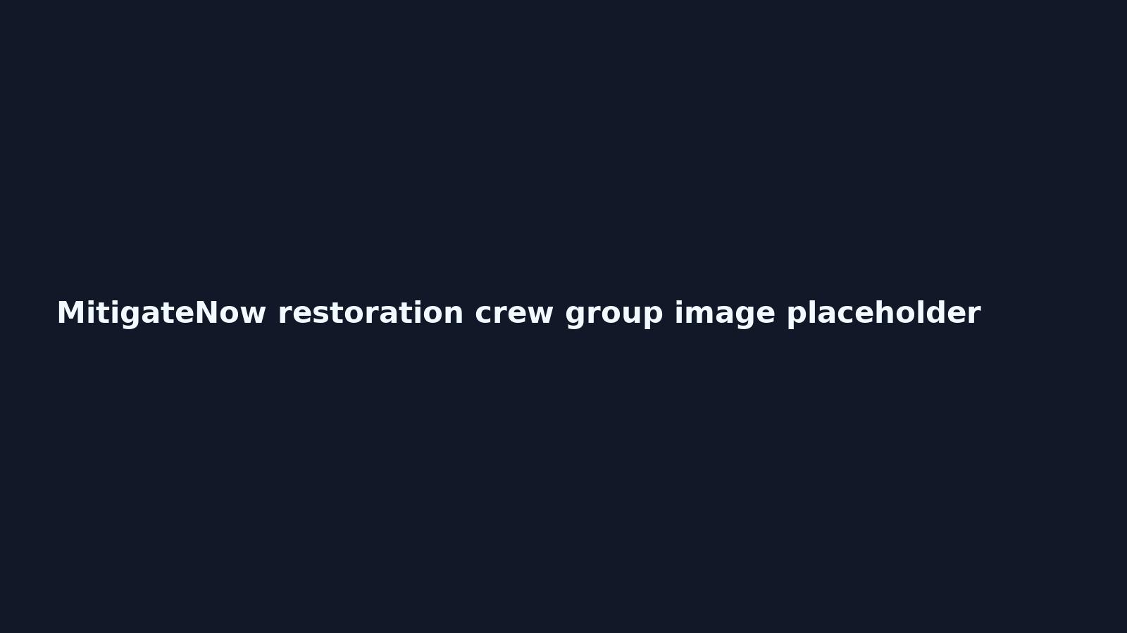 MitigateNow fire damage restoration crew